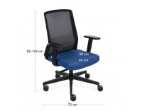 Kancelárska stolička s podrúčkami Cupra BS - tmavomodrá / čierna