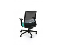Kancelárska stolička s podrúčkami Cupra BS - tyrkysová / čierna
