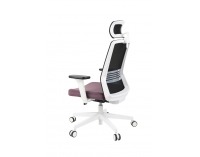 Kancelárska stolička s podrúčkami Cupra WS HD - fialová / čierna / biela