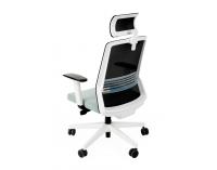 Kancelárska stolička s podrúčkami Cupra WS HD - mentolová / čierna / biela