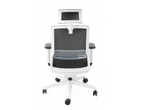 Kancelárska stolička s podrúčkami Cupra WS HD - svetlohnedá / čierna / biela