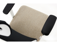 Kancelárska stolička s podrúčkami Cupra WS HD - svetlohnedá / čierna / biela