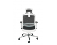 Kancelárska stolička s podrúčkami Cupra WS HD - tmavozelená / čierna / biela / chróm