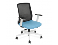Kancelárska stolička s podrúčkami Cupra WS - svetlomodrá / čierna / biela