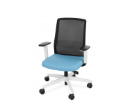 Kancelárska stolička s podrúčkami Cupra WS - svetlomodrá / čierna / biela
