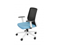 Kancelárska stolička s podrúčkami Cupra WS - svetlomodrá / čierna / biela