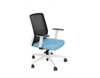 Kancelárska stolička s podrúčkami Cupra WS - svetlomodrá / čierna / biela
