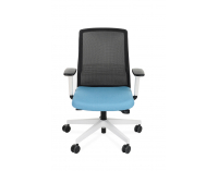 Kancelárska stolička s podrúčkami Cupra WS - svetlomodrá / čierna / biela