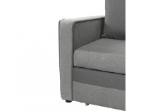 Rozkladacia pohovka s úložným priestorom Dada - svetlosivá / sivá