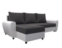 Rohová sedačka s rozkladom Dakar Roh L L/P - sivá / biela
