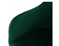 Dizajnové otočné kreslo Dalio - smaragdová / buk