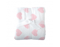 Obojstranná baránková deka Dalis 150x200 cm - vzor srdce