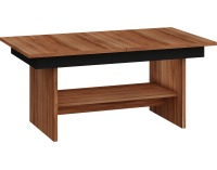 Rozkladací konferenčný stolík Dallas - slivka / čierny lesk