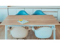 Jedálenská stolička Damen 2 New - buk / modrá