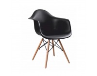 Jedálenská stolička Damen New - čierna / buk