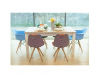 Jedálenská stolička Damen New - modrá / buk