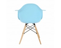 Jedálenská stolička Damen New - modrá / buk