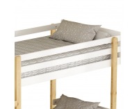 Drevená poschodová posteľ Damla 90x200 cm - biela / dub