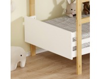 Drevená poschodová posteľ Damla 90x200 cm - biela / dub