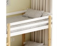 Drevená poschodová posteľ Damla 90x200 cm - biela / dub