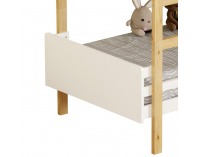 Drevená poschodová posteľ Damla 90x200 cm - biela / dub