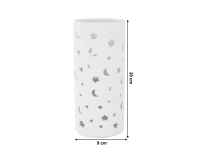 Stolná lampa Danar - biela / vzor mesiac a hviezdy