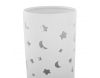Stolná lampa Danar - biela / vzor mesiac a hviezdy