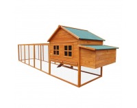 Kurník pre sliepky Dantel - hnedá / zelená