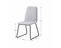 Jedálenská stolička Danuta - svetlosivá / čierna