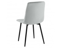 Jedálenská stolička Darija New - svetlosivá (Velvet) / čierna