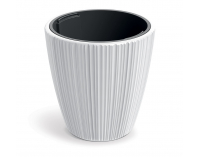 Plastový kvetináč DBOR240S449 23,9 cm - biela