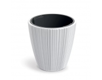 Plastový kvetináč DBOR300S449 29,9 cm - biela