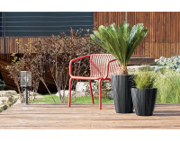 Plastový kvetináč DBOR350419U 34,9 cm - tmavosivá