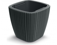 Plastový kvetináč DBOS300419U 29 cm - tmavosivá
