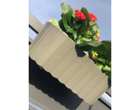 Plastový balkónový kvetináč DDECZ400 38,3 cm - sivý kameň