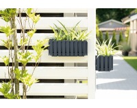 Samozavlažovací plastový balkónový kvetináč DDEF600W 58 cm - hnedá