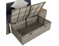 Záhradný nábytok z umelého ratanu Debra - sivá / prírodná / krémová