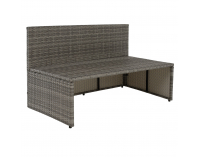 Záhradný nábytok z umelého ratanu Debra - sivá / prírodná / krémová