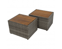 Záhradný nábytok z umelého ratanu Debra - sivá / prírodná / krémová