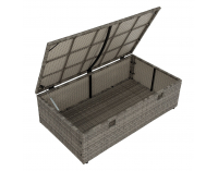 Záhradný nábytok z umelého ratanu Debra - sivá / prírodná / krémová