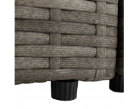 Záhradný nábytok z umelého ratanu Debra - sivá / prírodná / krémová