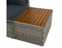 Záhradný nábytok z umelého ratanu Debra - sivá / prírodná / krémová