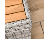 Záhradný nábytok z umelého ratanu Debra - sivá / prírodná / krémová