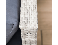 Záhradný nábytok z umelého ratanu Debra - sivá / prírodná / krémová