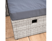 Záhradný nábytok z umelého ratanu Debra - sivá / prírodná / krémová