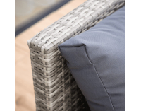 Záhradný nábytok z umelého ratanu Debra - sivá / prírodná / krémová