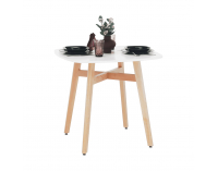 Jedálenský stôl Dejan 3 New 80 - biela / prírodná