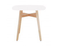 Jedálenský stôl Dejan 3 New 80 - biela / prírodná