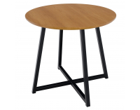 Okrúhly príručný stolík Delik - dub / čierna