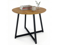 Okrúhly príručný stolík Delik - dub / čierna